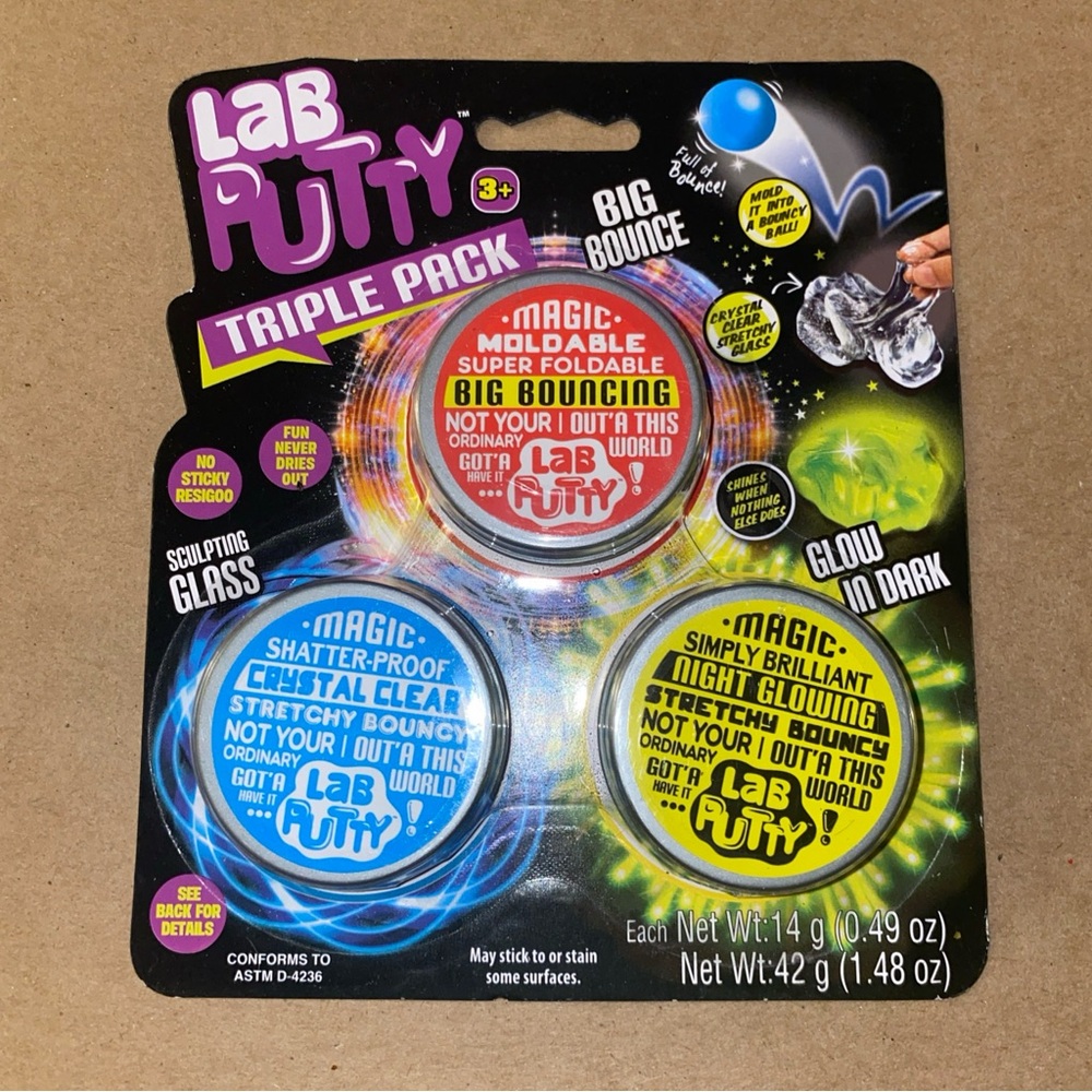 Lab Putty Triple Pack with Glow in the Dark